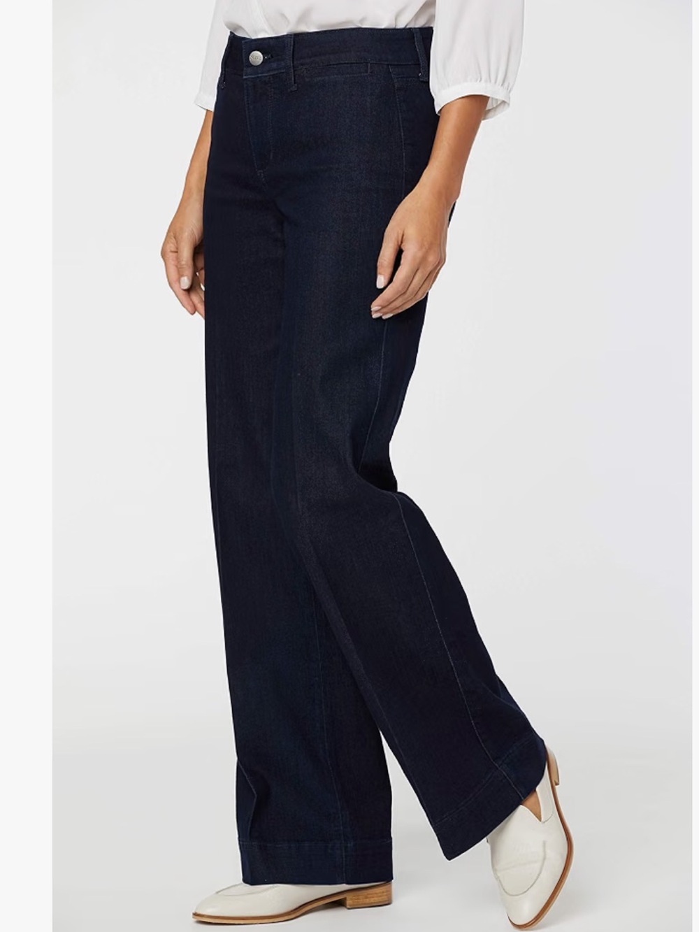 NYDJ Dark Indigo Wide-Leg Jeans - Teresa Style